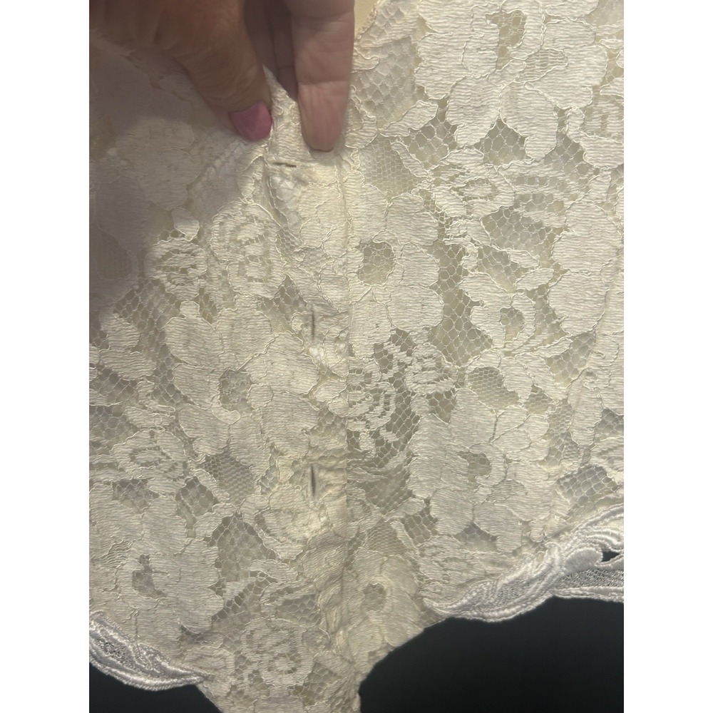 Scott McClintock Lace Formal Dress/Gown Vintage Size 12 Ivory Lace Coquette 80s - Picture 9 of 16